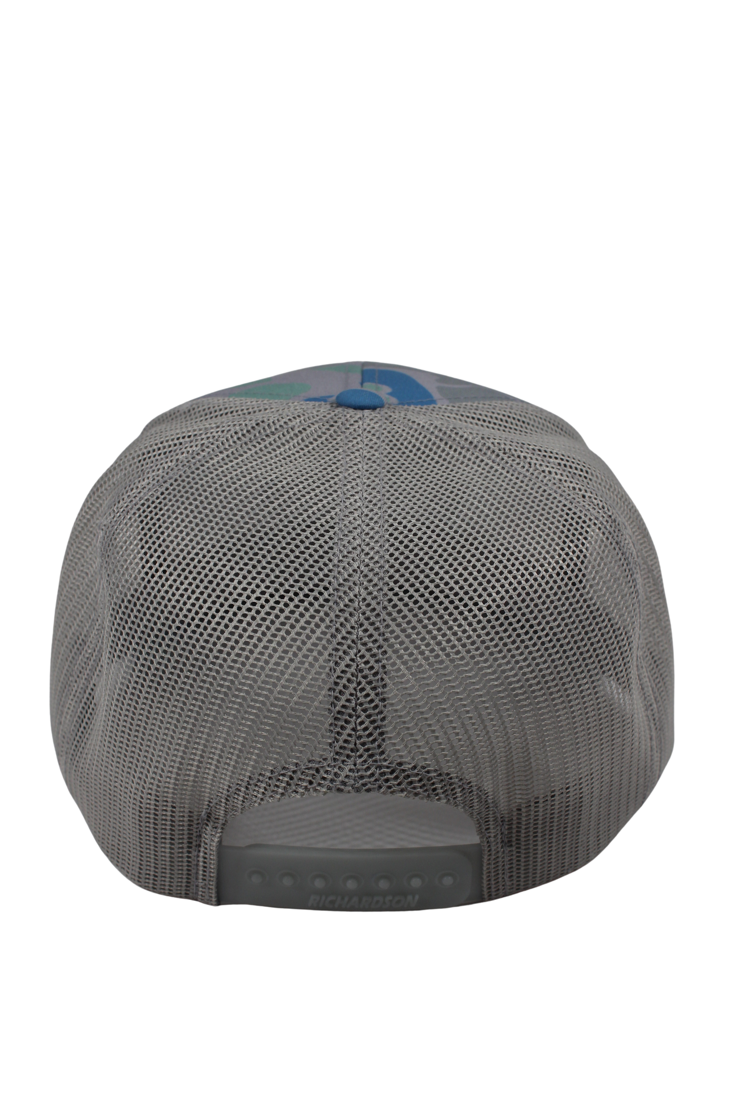 Blue Camo Daves Hat with Brown Leather Patch