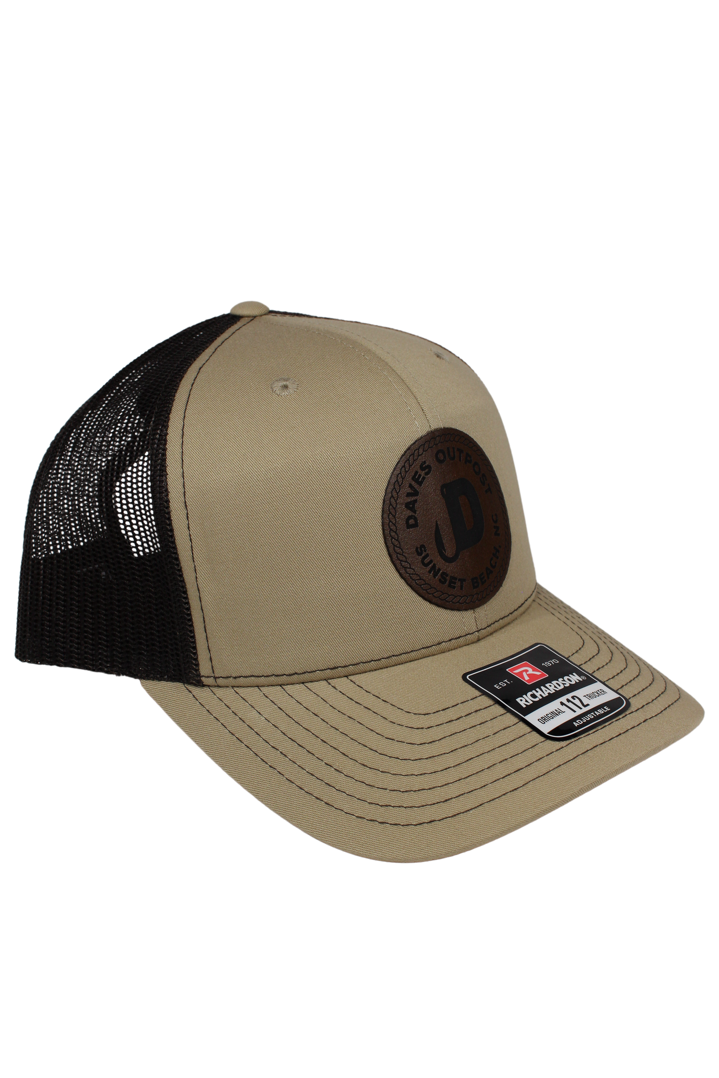 Tan Daves Outpost Leather Patch Hat