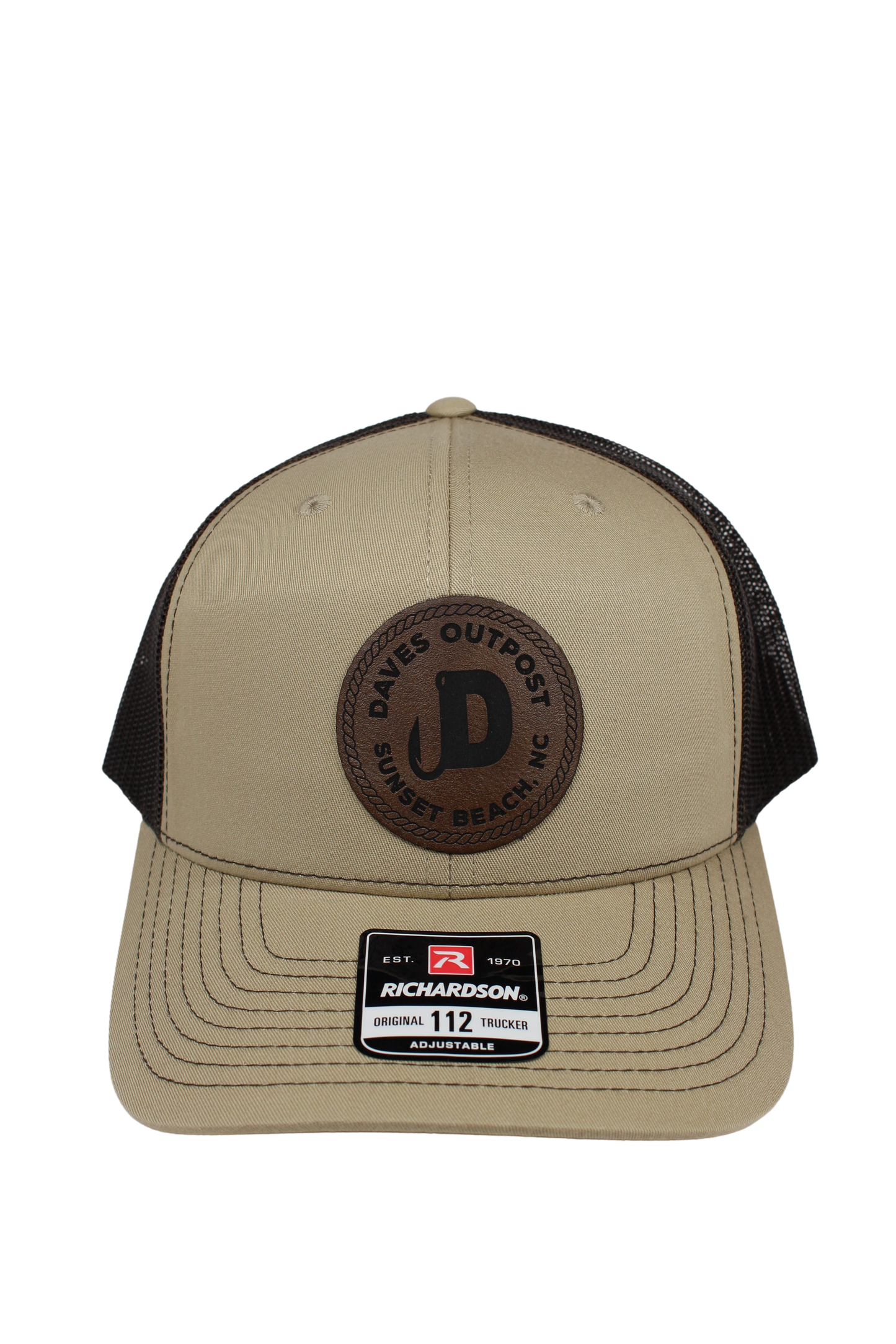 Tan Daves Outpost Leather Patch Hat