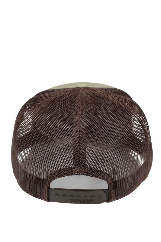 Tan Daves Outpost Leather Patch Flat Bill Hat